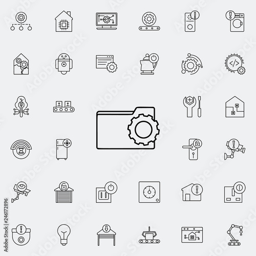 folder setup icon. Automation icons universal set for web and mobile