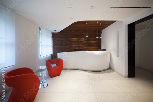 Interior view of modern conference office