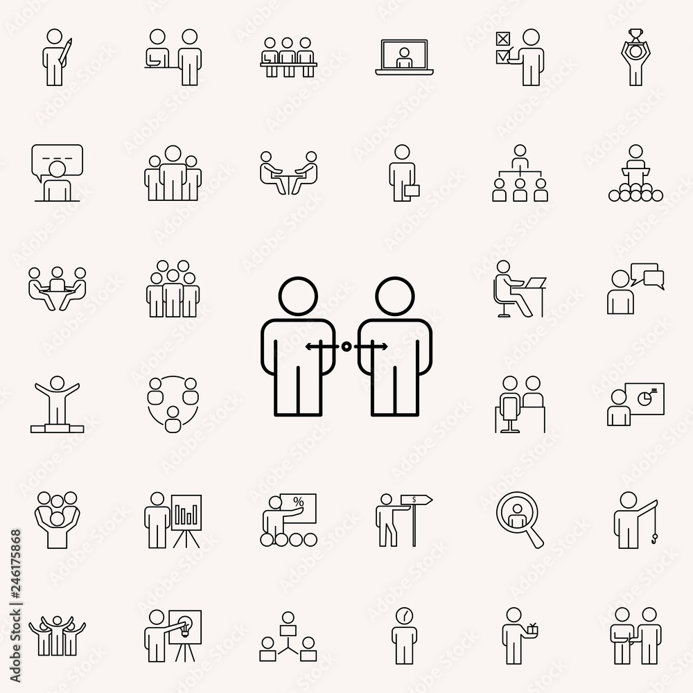 selection of applicants for work icon. Business Organisation icons universal set for web and mobile