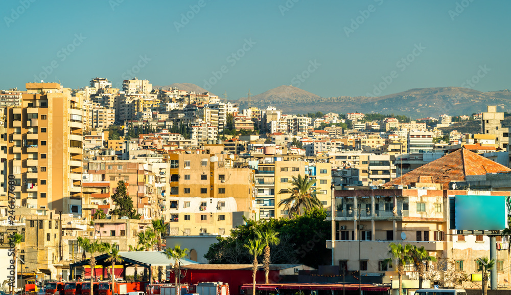 View of Sidon town in Lebanon