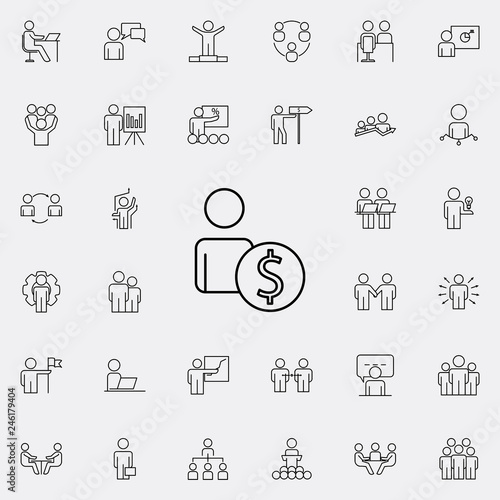 employee salary icon. Business Organisation icons universal set for web and mobile