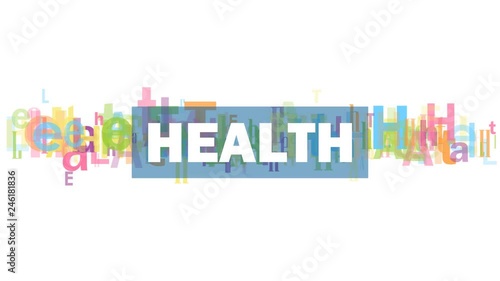 HEALTH colorful kinetic type banner