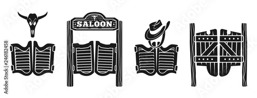 Saloon icons set. Simple set of saloon vector icons for web design on white background photo