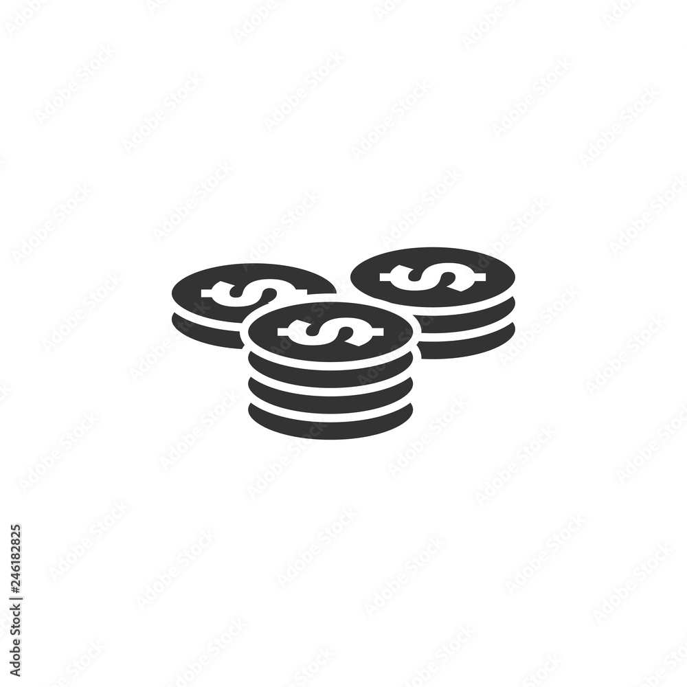Coin stack icon graphic design template vector Coin stack icon graphic design template vector