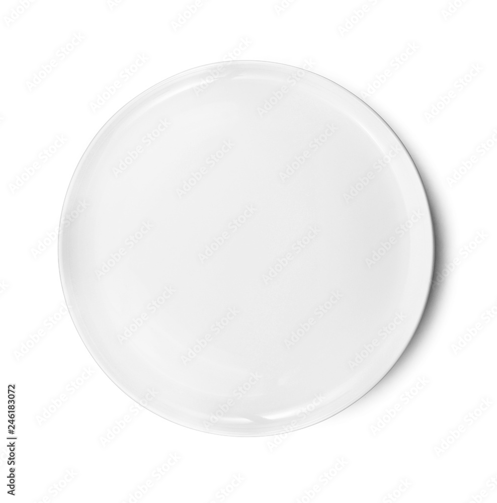 white plate isolated on white background white plate isolated on white background