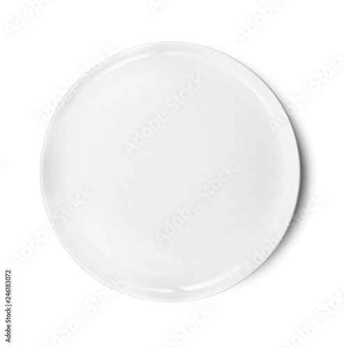 white plate isolated on white background