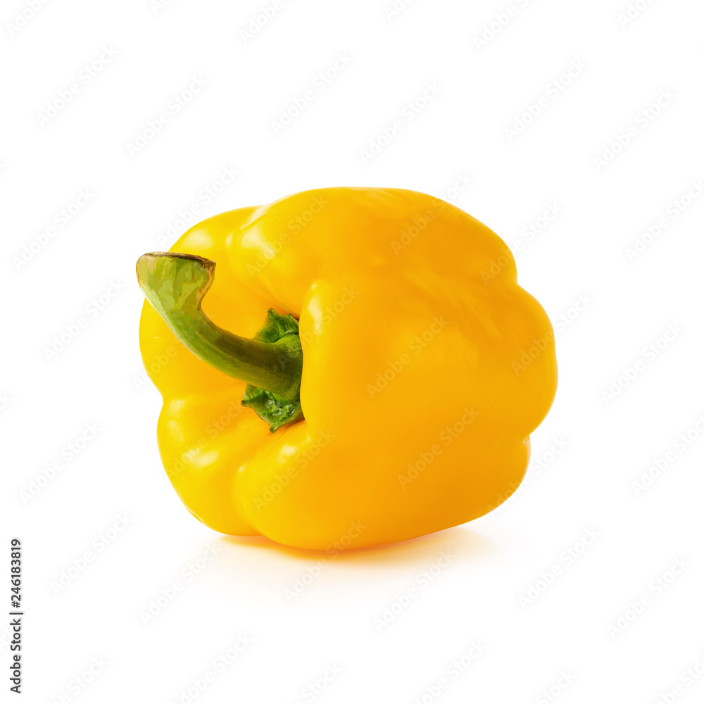 sweet yellow pepper isolated over white background sweet yellow pepper isolated over white background