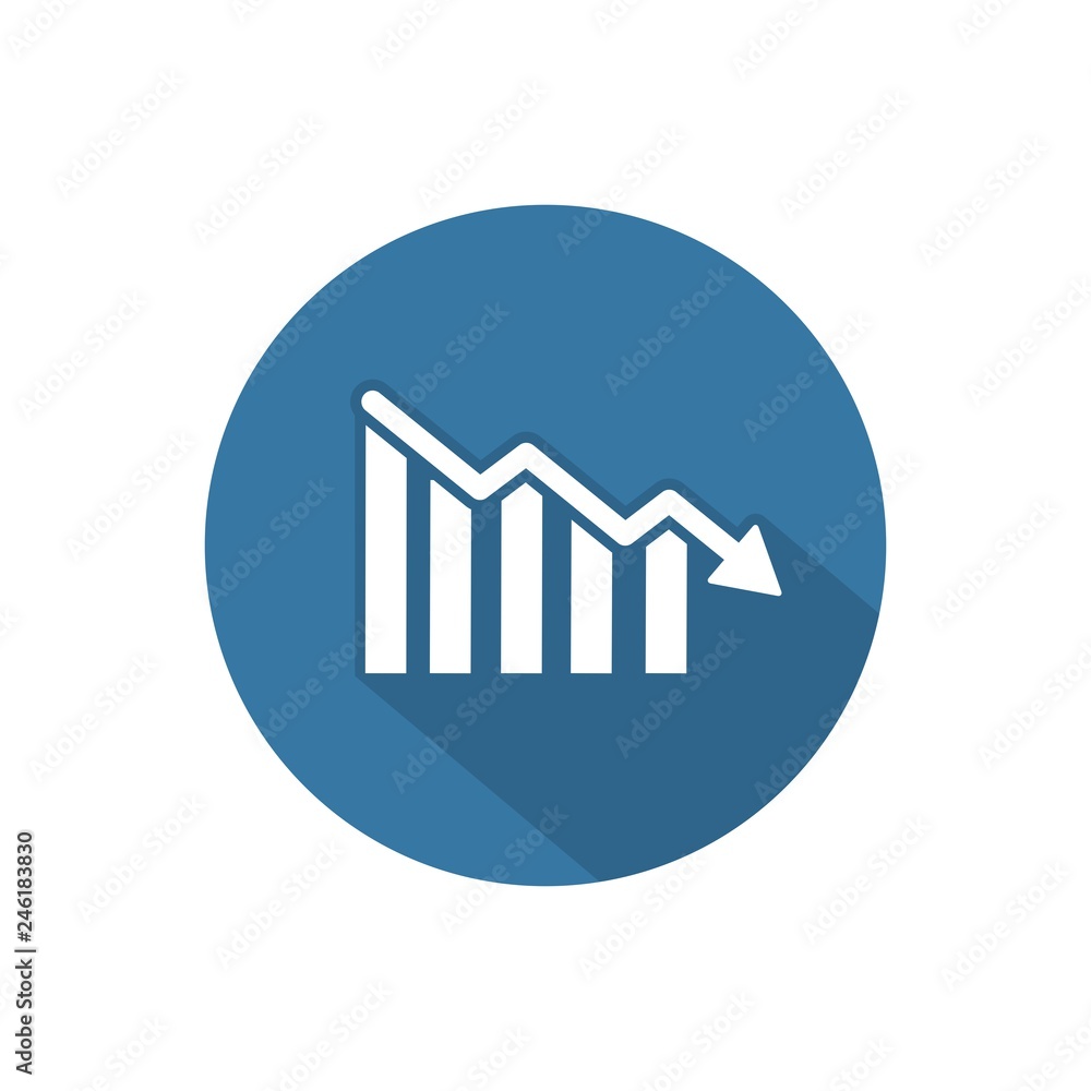 Decrease, diminution. Schedule. Vector icon on white background. Decrease, diminution. Schedule. Vector icon on white background.