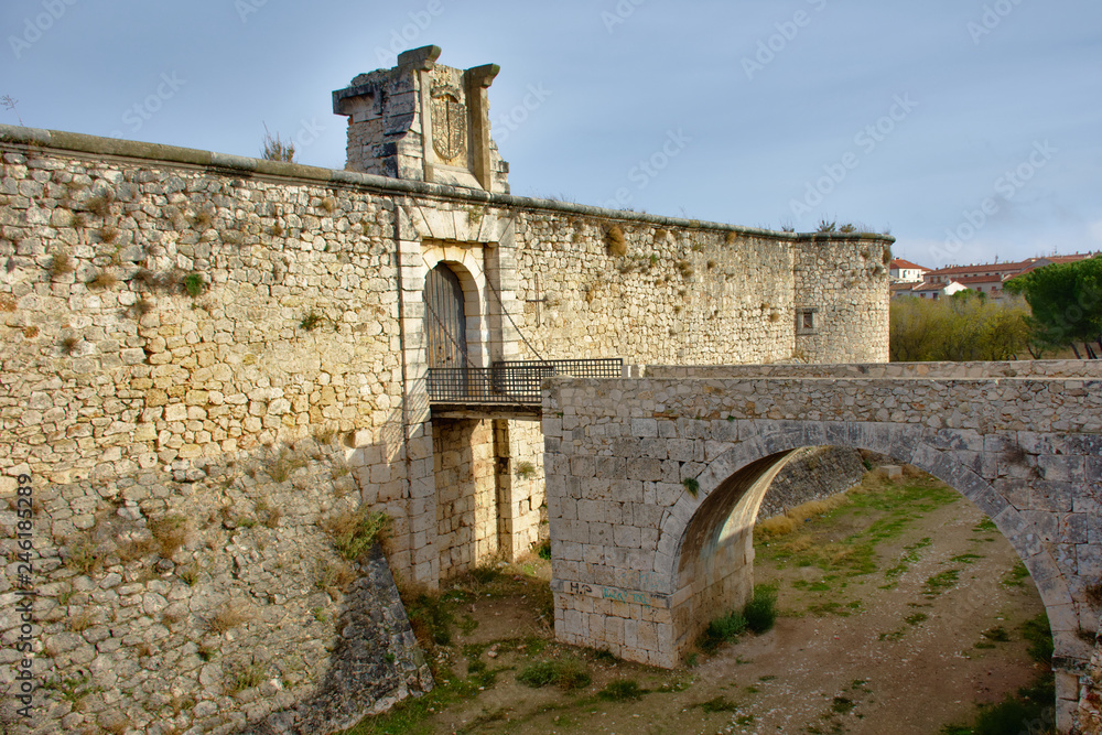 Entrance gate of Castillo de Los Condes