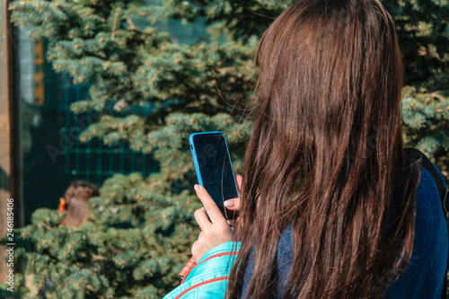 Girl with a mobile phone.