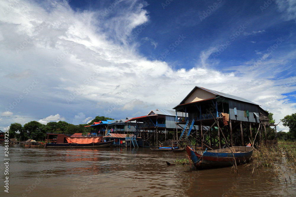 Tonle Sap stilt houses, Cambodia