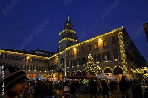 Modena, Emilia Romagna, Italy. December 2018. Piazza Maggiore photo