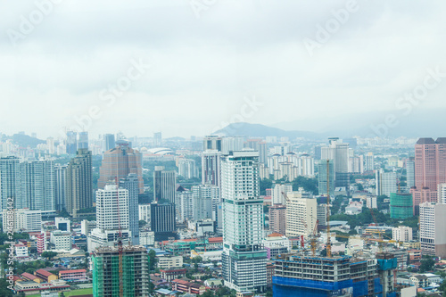 City view from the top floor of Petronas Twin Towers  Malaysia  Asia