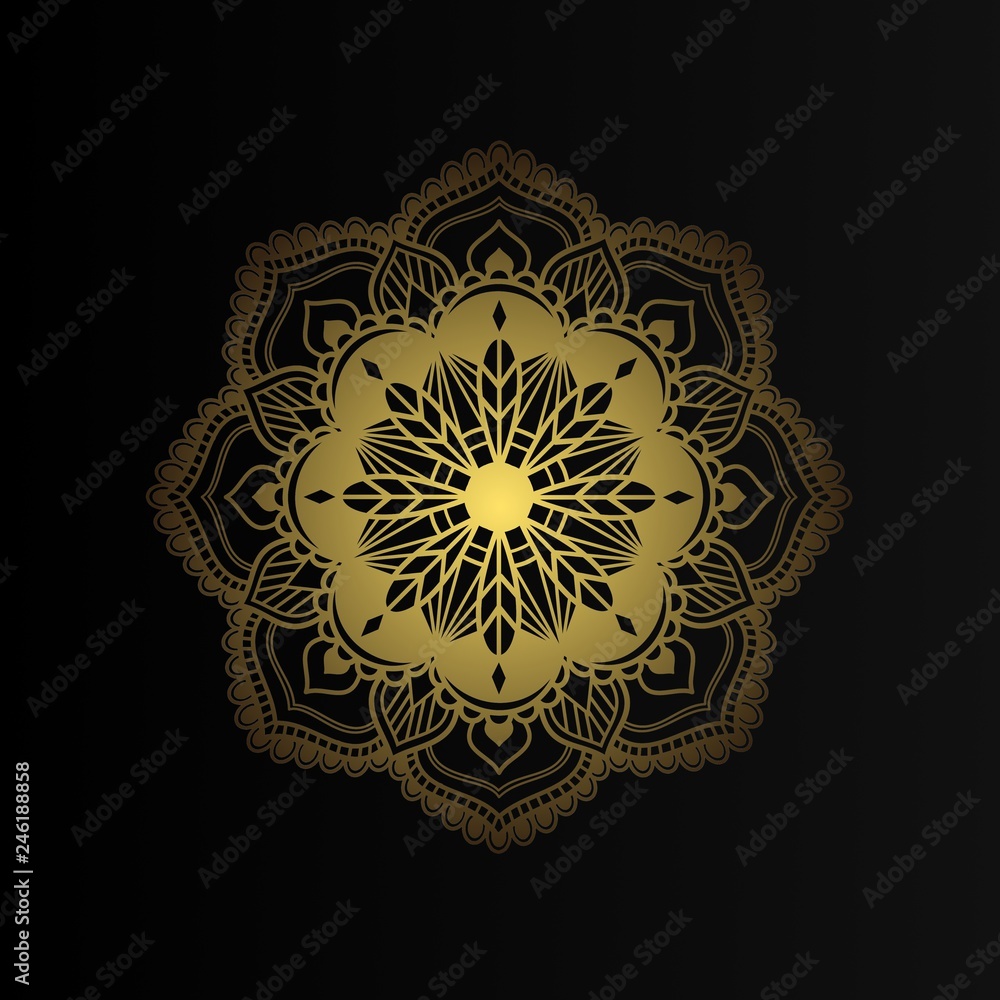 Luxury gold mandala art design background