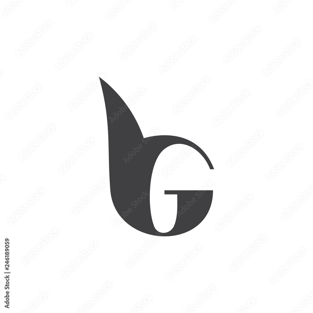 letters bg abstract geometric logo vector letters bg abstract geometric logo vector