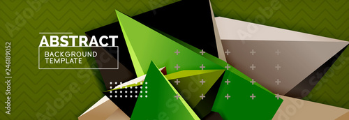 3d triangular shapes geometric background. Origami style pattern with triange shapes for decorative design. Poster design. Line design. Modern presentation template