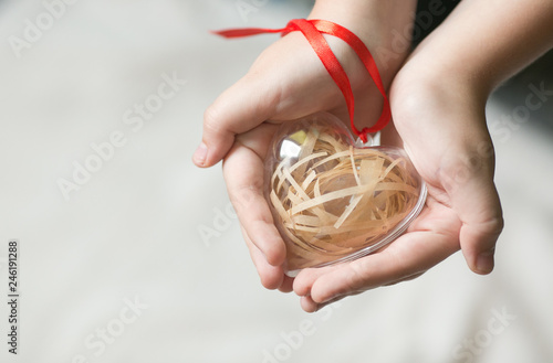 beautiful heart in hands on white background. Valentine s Day gift