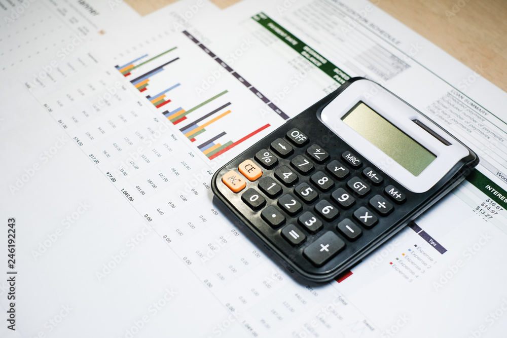 Close up calculator with space for you design, selective focus. Close up calculator with space for you design, selective focus.
