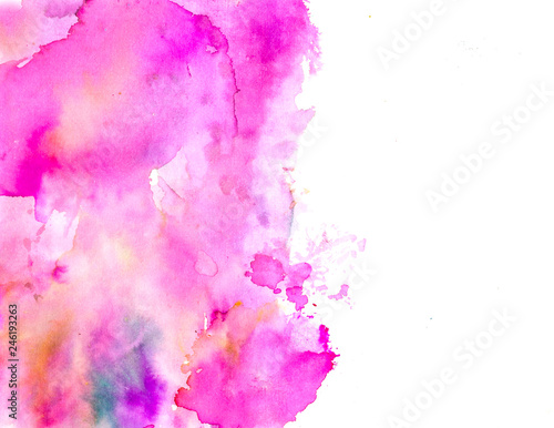 handmade watercolor pink abstract design, background