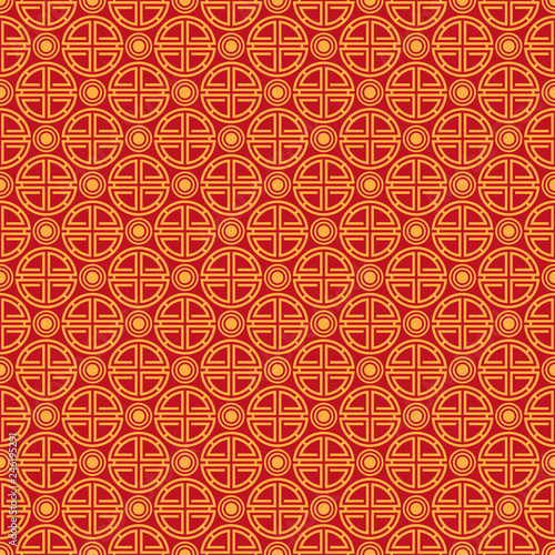 Lunar New Year Seamless Pattern - Red and gold pattern design for Lunar or Chinese New Year