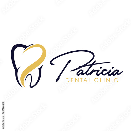 Fototapeta Naklejka Na Ścianę i Meble -  Dental Logo Design Vector