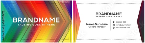 Modern creative and clean business card template, polygon background, flyer design, name card template. Corporate identity with abstract illustration. Vector company style for brandbook