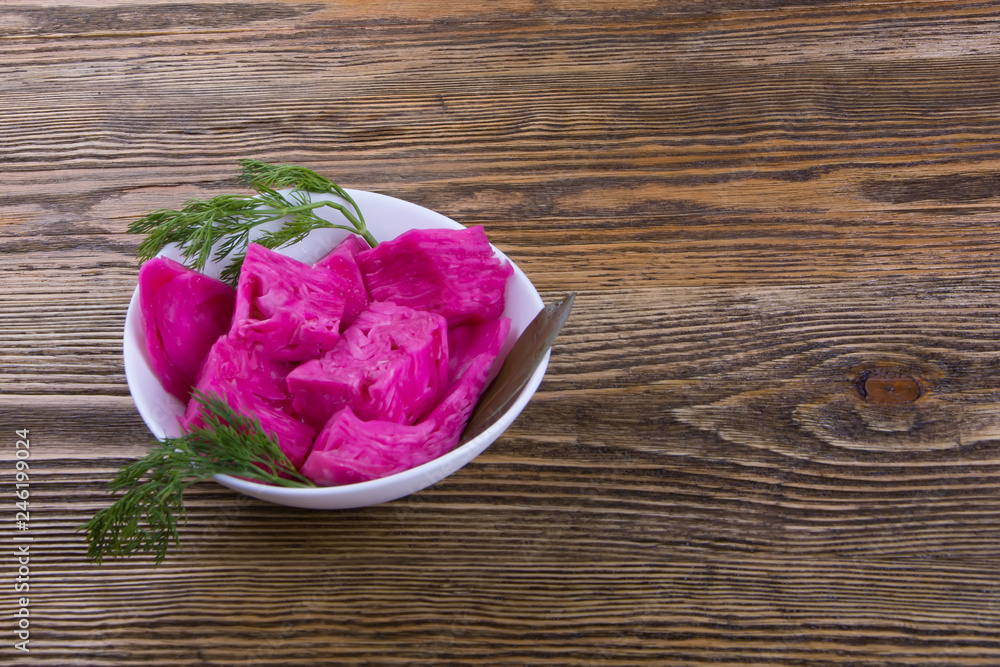 Russian tradition. Snack. Pickled cabbage 4