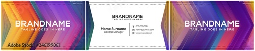 Modern creative and clean business card template, polygon background, flyer design, name card template. Corporate identity with abstract illustration. Vector company style for brandbook