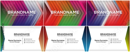 Modern creative and clean business card template, polygon background, flyer design, name card template. Corporate identity with abstract illustration. Vector company style for brandbook