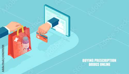 Vector of online pharmacy, e-commerce concept