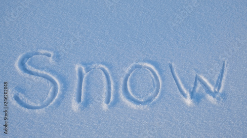 inscription on the snow