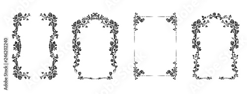 Elegant frame of roses