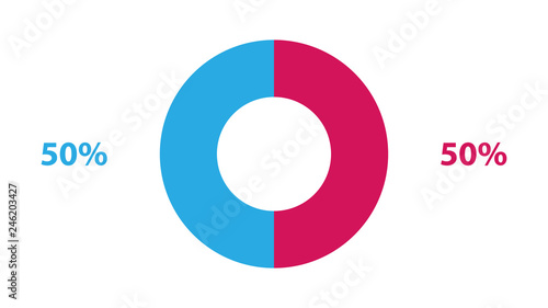 Pie graph vector design. Empty infographic vector template