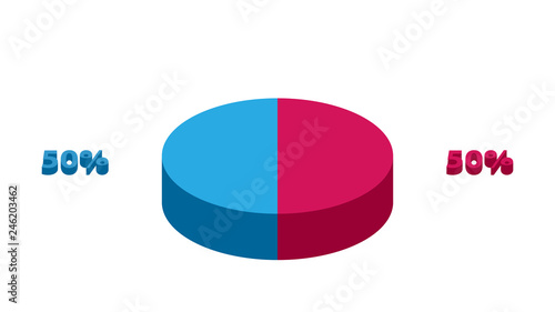 Pie graph vector design. Empty infographic vector template