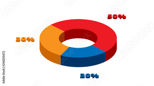Pie graph vector design. Empty infographic vector template