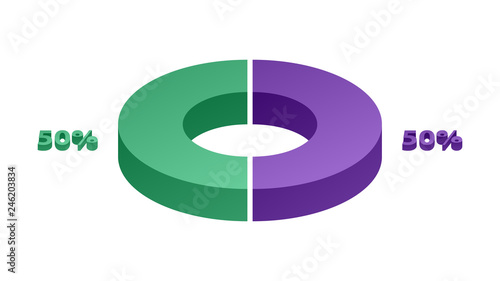 Pie graph vector design. Empty infographic vector template