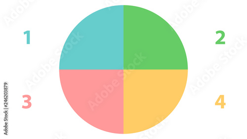 Pie graph vector design. Empty infographic vector template