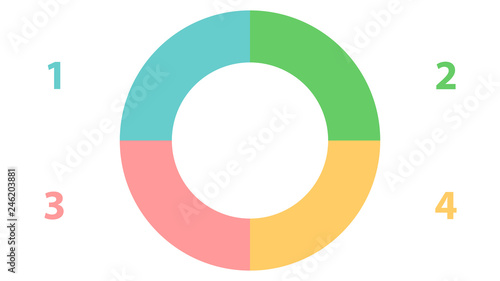 Pie graph vector design. Empty infographic vector template