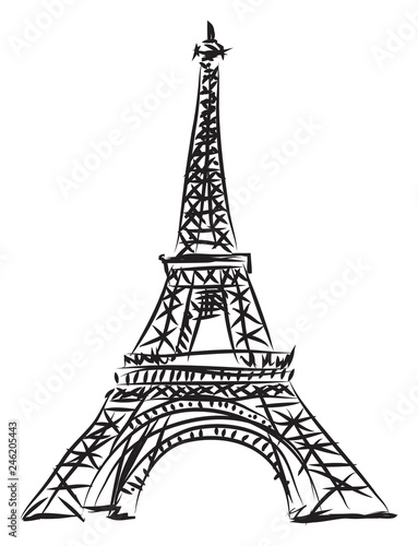 Fototapeta Naklejka Na Ścianę i Meble -  tour Eiffel illustration