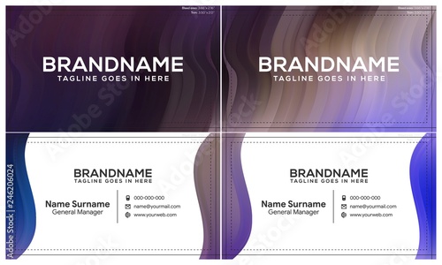 modern creative and clean business card template, polygon background, flyer design, name card template. Corporate identity with abstract illustration. Vector company style for brandbook
