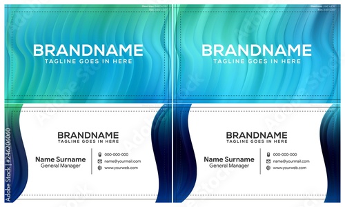 modern creative and clean business card template, polygon background, flyer design, name card template. Corporate identity with abstract illustration. Vector company style for brandbook