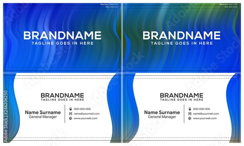 modern creative and clean business card template, polygon background, flyer design, name card template. Corporate identity with abstract illustration. Vector company style for brandbook