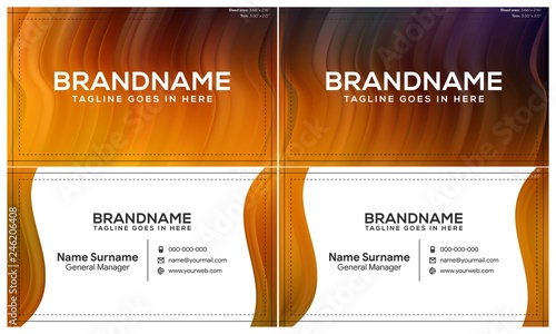 modern creative and clean business card template, polygon background, flyer design, name card template. Corporate identity with abstract illustration. Vector company style for brandbook