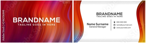 modern creative and clean business card template, polygon background, flyer design, name card template. Corporate identity with abstract illustration. Vector company style for brandbook