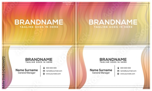 modern creative and clean business card template, polygon background, flyer design, name card template. Corporate identity with abstract illustration. Vector company style for brandbook