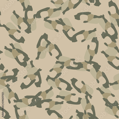 Field camouflage of various shades of green and beige colors