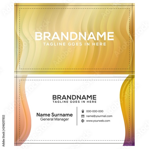 modern creative and clean business card template, polygon background, flyer design, name card template. Corporate identity with abstract illustration. Vector company style for brandbook