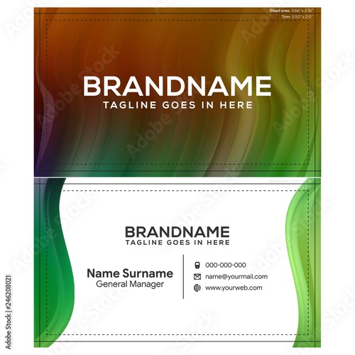 modern creative and clean business card template, polygon background, flyer design, name card template. Corporate identity with abstract illustration. Vector company style for brandbook