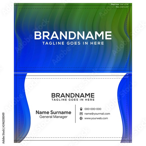 modern creative and clean business card template, polygon background, flyer design, name card template. Corporate identity with abstract illustration. Vector company style for brandbook
