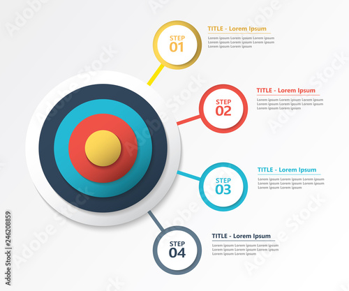 Infographic template with target